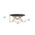 43" Brown And Gold Genuine Marble And Metal Round Coffee Table