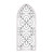 Vintage White Wood and Metal Window Panel Wall Decor