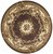 8' Plum Ivory Machine Woven Hand Carved Floral Medallion Round Indoor Area Rug