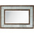 47" Brown White and Black Solid Wood And Faux Marble Sled Console Table