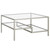 32" Silver Glass Square Coffee Table With Two Shelves