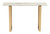 Designer's Choice White Faux Marble and Gold Console Table