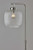 Retro Floor Lamp Brushed Steel Metal with Clear Dotty Glass Shade