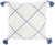 Boho Blue Cotton Accent Throw Pillow