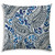 20" X 20" White Cobalt And Navy Blue Zippered Polyester Paisley Throw Pillow Cover