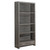 12" x 31.5" x 71.25" Dark Taupe Particle Board Hollow Core Bookcase With A Storage Drawer