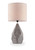 25" Brown Ceramic Bedside Table Lamp With Pink Shade