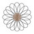 Carved Wood and Metal Flower Wall Decor