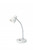 13" White Metal Bedside Table Lamp With White Shade