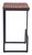 Brown Modern Geo Waffle Seat Backless Barstool