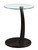 17.75" x 17.75" x 24" Cappuccino Particle Board Tempered Glass Accent Table
