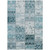 3' X 4' Teal Patchwork Washable Non Skid Indoor Outdoor Area Rug