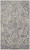 4' X 6' Blue Gray And Ivory Floral Power Loom Distressed Area Rug