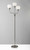 Floor Lamp Brushed Steel Metal Three Arm Adjustable Globes