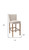 " White Solid Wood Counter Height Bar Chair