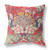 20"x20" Red Green Zippered Suede Geometric Throw Pillow
