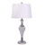 Set of 2 Silver and Faux Crystal Metal Table Lamps