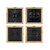 Set Of 4 Distressed Medallion Metal And Wood Framed Wall Art