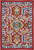2’ x 3’ Red and Multicolor Decorative Scatter Rug