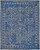 5' X 8' Blue And Silver Wool Floral Tufted Handmade Distressed Area Rug