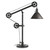 29" Black Metal Desk Table Lamp With Black Cone Shade