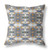 28" X 28" Gray And Orange Broadcloth Floral Throw Pillow