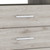36" Light Gray Four Drawer Combo Dresser With Open Shelf