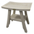 Compact Square Teak Shower Stool with Shelf in White Finish