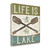 35" Rustic Life at the Lake Signage Gallery Wrap Canvas Wall Art