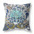 20"x20" Blue White Green Zippered Suede Geometric Throw Pillow