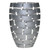 12" Mouth Blown Wall Design Silver Vase