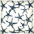 17" X 17" Navy And White Zippered Polyester Coastal Throw Pillow Cover