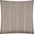17" X 17" Taupe And White Zippered Striped Throw Indoor Outdoor Pillow Cover