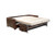 81" Brown Leather And Black Sleeper Sofa