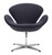 Dark Gray Scoop Swivel Chair