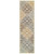 8' Ivory Grey Floral Medallion Indoor Outdoor Area Runner Rug