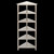 White Five Tier Solid Wood Corner Bookcase