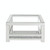 32" Silver And Clear Glass With Bling Square Mirrored Coffee Table