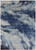 5' X 8' Blue And Ivory Abstract Power Loom Stain Resistant Area Rug