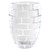 12" Mouth Blown Frosted Crystal European Made Wall Design Vase