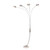 88" Steel Four Light Arched Floor Lamp With Silver Dome Shade