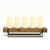 5-Candle Metal and Wood Holder Centerpiece