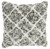 Dark Gray and White Shaggy Chevron Throw Pillow