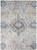 5' X 8' Ivory Taupe And Blue Floral Power Loom Distressed Stain Resistant Area Rug