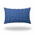 16" X 26" Blue And White Zippered Abstract Lumbar Indoor Outdoor Pillow Cover