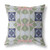 20"x20" Green Pink Indigo Zippered Suede Geometric Throw Pillow
