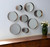 Set Of Eight Brown Metal Wall Mirrors