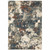 10' X 13' Blue Sage And Orange Abstract Power Loom Stain Resistant Area Rug