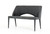 32" Dark Grey Fabric And Metal Bench