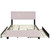 Pink Tufted Upholstered Twin Bed Frame With Trundle And Drawers